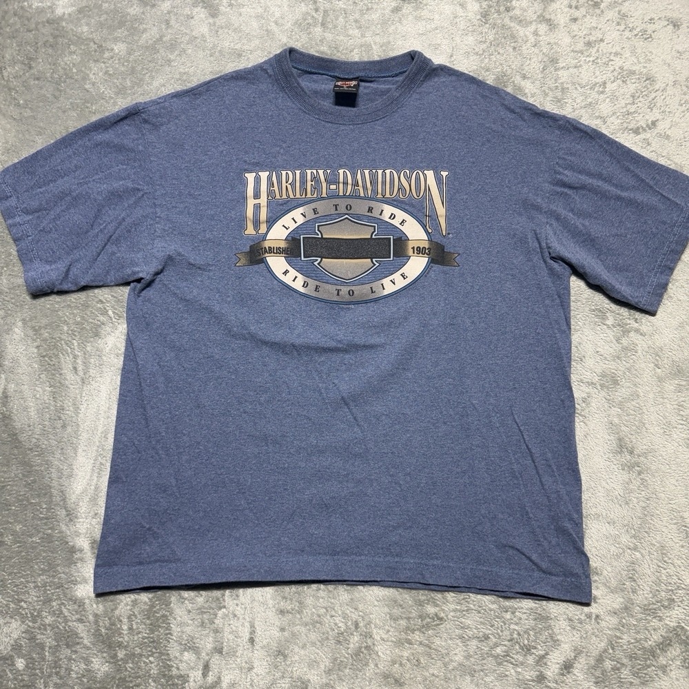 Vintage 90s Harley Davidson Sturgis Shirt XL Holoubek Live to Ride South Dakota